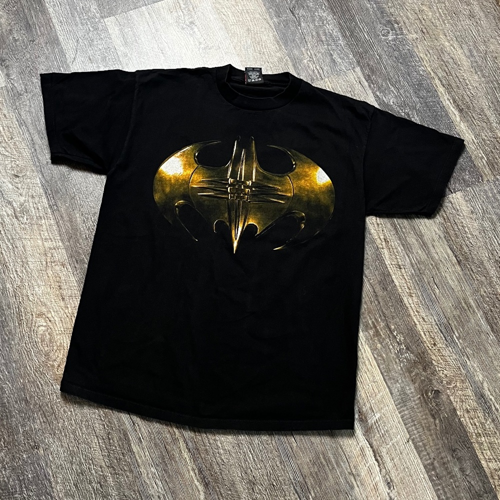 Vintage Batman Forever Shirt Size XL Black 90's Giant DC Movie 1995 Tee KC